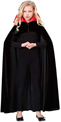 Fun Costumes Childs Vampire Cloak Costume - Velvet Cape with Satin-Lined Collar