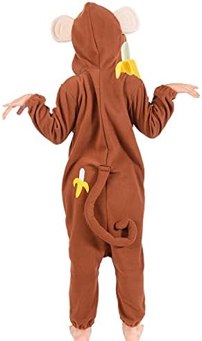 Monkey Onesie Costume for Boys and Girls Ages 3-14