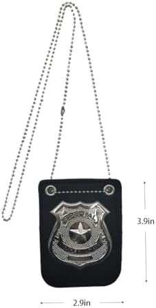 Realistic Police Badge with Chain Costume Access