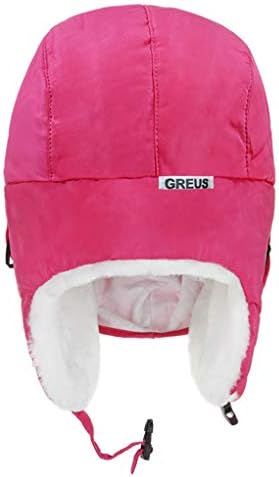 Cartoon Winter Hats for Girls Boys - Trapper Hat with Earflap Face Warmer