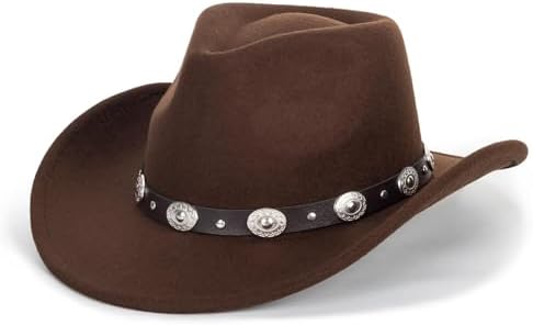 Vikodah Kids Western Cowgirl Fedora Hats for 3-7yr Boys Girls