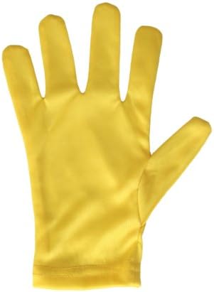 Kids Yellow Costumes Stretch Knit Gloves with a Slip-On Design