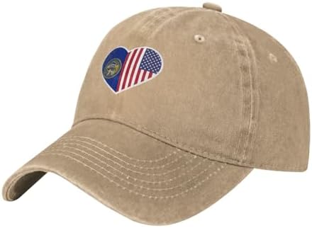 I Love America and Nebraska Durable Sun Hat