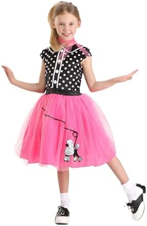 Classic 50s Poodle Skirt Costume for Kids