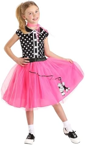 Classic 50s Poodle Skirt Costume for Kids