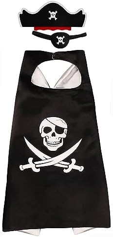 Cute Pirate Satin Dress Up Cape - RioRand Kids Costume