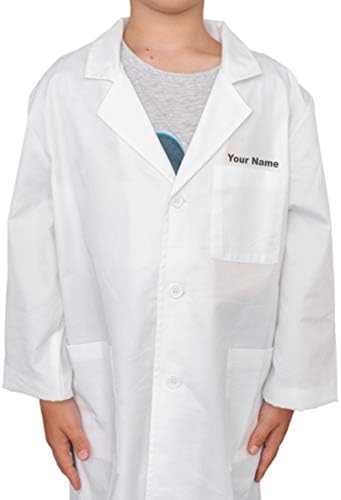 Custom Scientist Doctor Lab Coat Kids Halloween Costume with Drake Nameplate