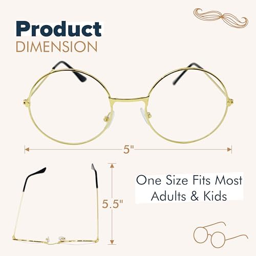 4Es Novelty 100 Days of School Glasses for Kids