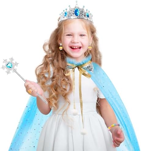 Esvaiy Princess Dress Up Sets - Enchanted Setting for Kids 3-8