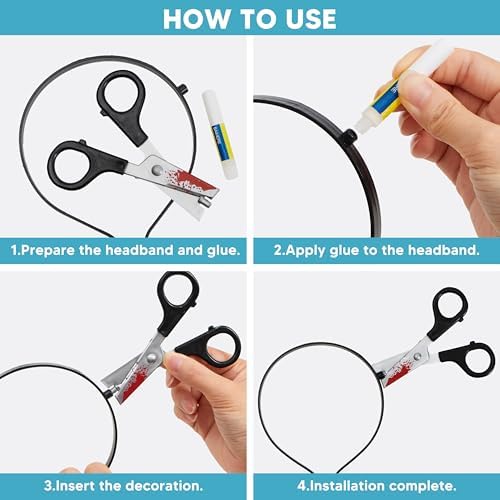 Scary Bloody Scissors Headband