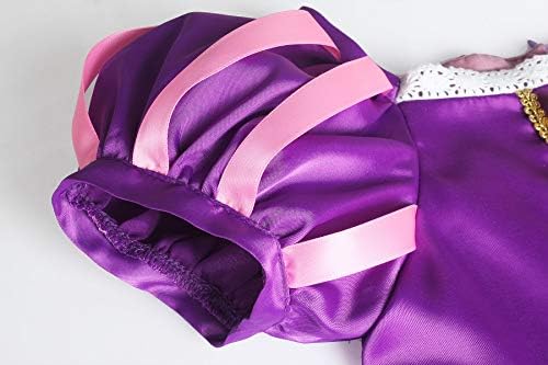 ReliBeauty Girls Costume Purple 6-7 with Accessories