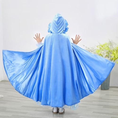 Princess Long Hooded Velocity Girls Halloween Costume Perfect for Dress-Ups