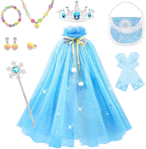 Esvaiy Princess Dress Up Sets - Enchanted Setting for Kids 3-8
