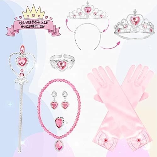 Hapgo 10-Piece Princess Cake Dress Up Set for Little Girls