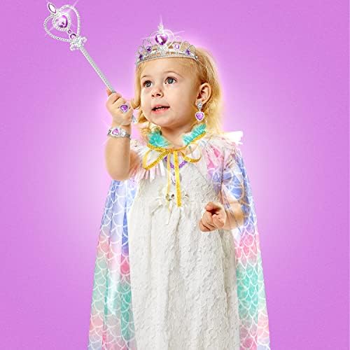 Fedio Princess Cape Mermaid Dress Up Accessories for Girls