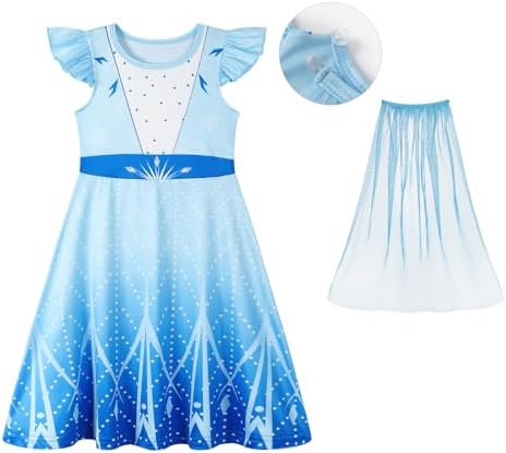 WonderBabe Princess Dress With Cape Cosplay Costume for Kids