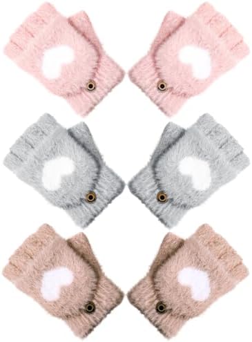 3 Pairs Geyoga Kid Fingerless Gloves