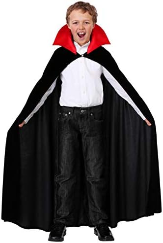 Fun Costumes Childs Vampire Cloak Costume - Velvet Cape with Satin-Lined Collar