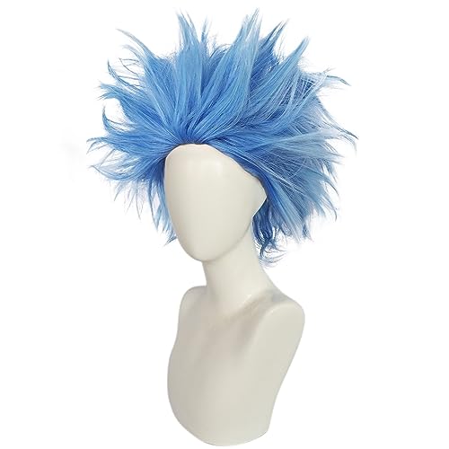 Distinct Blue Anime Wig for Cosplay Halloween Party and More