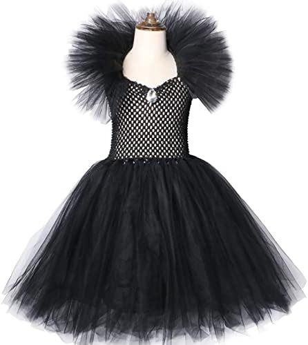 Girls Witch Costume with Horns Wings for Halloween