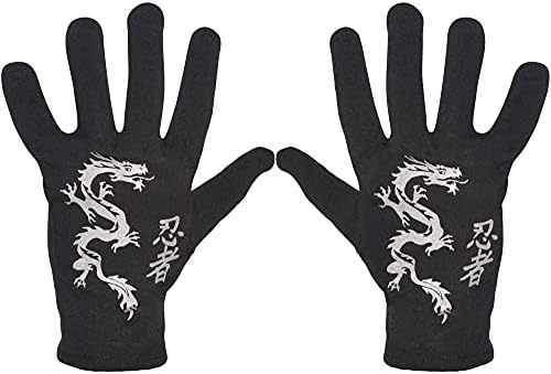 Dragon-Style Ninja Gloves for Kids - Bold Black