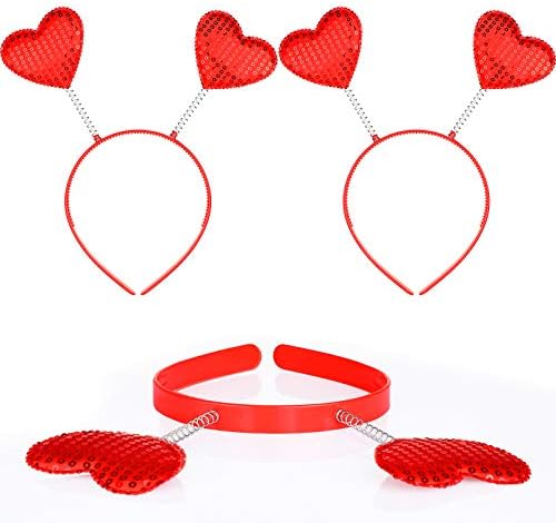 Valentines Day Red Heart Headband