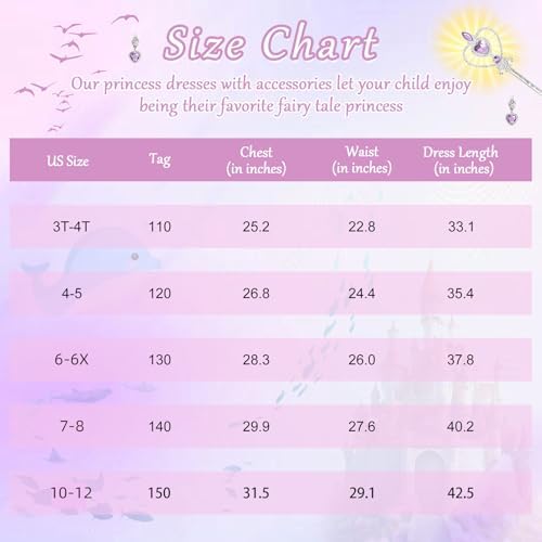 Jeroesja MermaidCOST Princess Dress for Girls