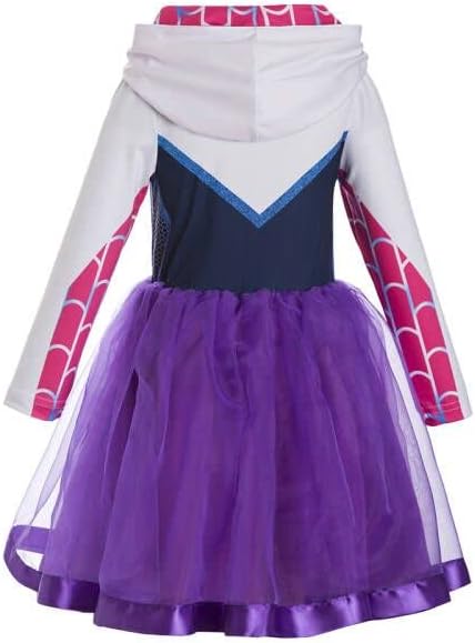 Spider-Man Spider-Gwen Tutu Dress Costume for Girls 2-12 Years