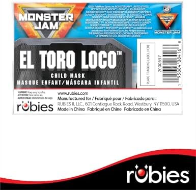 Rubies Monster Jam El Toro Loco Half-Mask