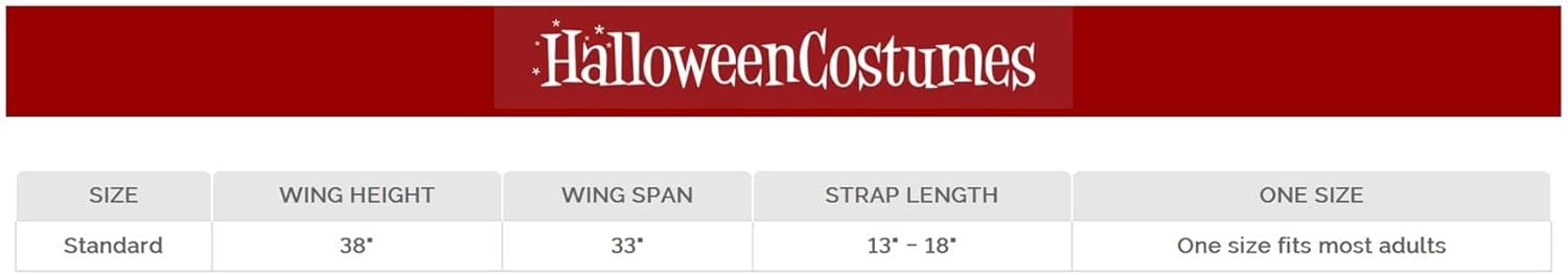 Fun Costumes Adult Iridescent Costume Angel Wings