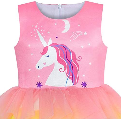 Sunny Fashion Girls Dress Unicorn Party Tulle Dress