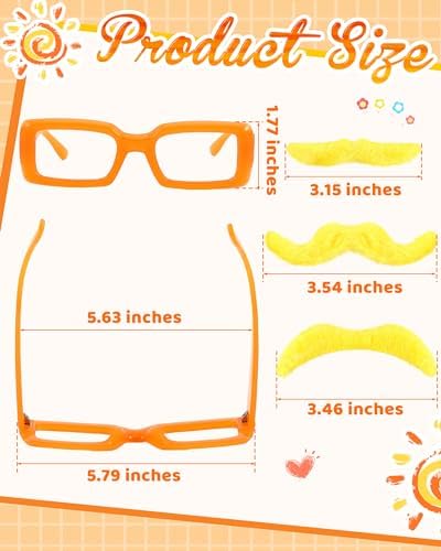 XunYee Orange Cosplay Accessories for Men - Headband Frames and Mustaches