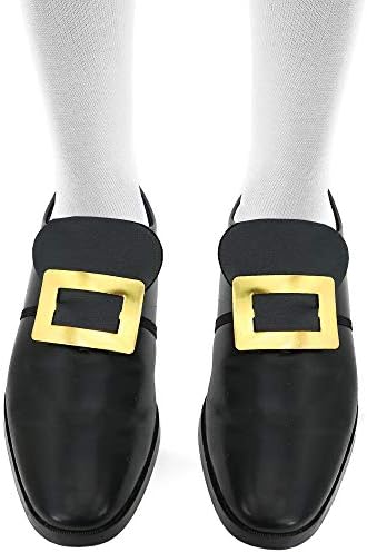 Skeleteen Shoe Buckles Gold Colonial Accessories for costume fun