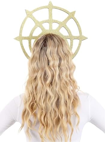Fun easy-to-use Angel Gold Halo Mask for Girls
