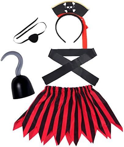 Complete Pirate Costume Accessory Set - 5 Pieces for Kids