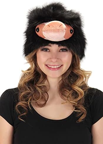 Plush Niffler Hat for Adults Faux Fur Plastic Eyes and Adjustable