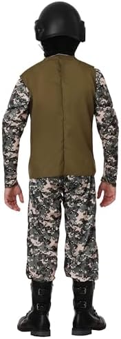 Kids Camo Trooper Costume with Tactical Vest and Accessories