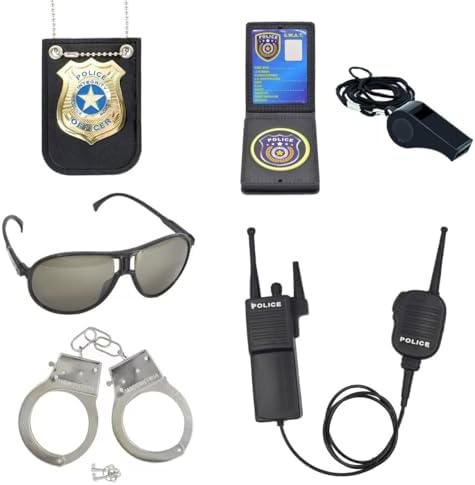 QPCOS Police Costume for Kids Halloween Party Role-Play Set
