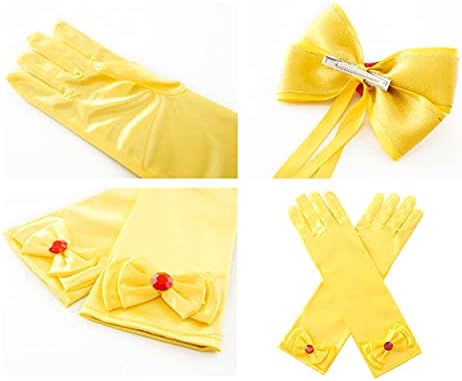 JiaDuo Princess Costume Accessories Halloween Hair Bow Glove Set