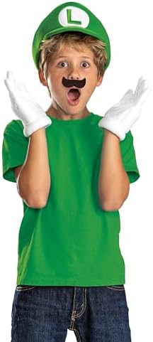 Disguise Mario Luigi Costume Kit for Kids Halloween Accessories