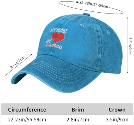 Sun Protection and Fashion My Heart My Country My Morocco Baseball Cap