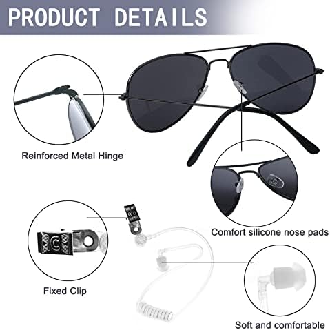 4-Piece Security Guard Costume Set for Teens Boys