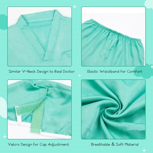 Meland Kids Doctor Role-Play Set with scrubs lab coat