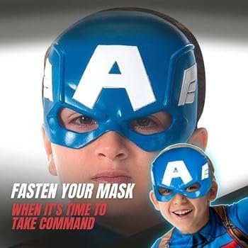Captain Americas Half Mask - Fun Annotation - Captain Americas Mask for Kids