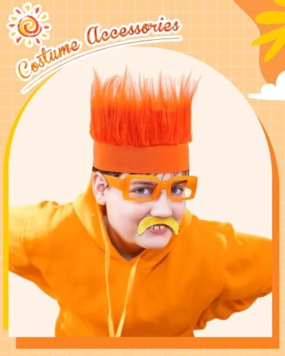 XunYee Orange Cosplay Accessories for Men - Headband Frames and Mustaches