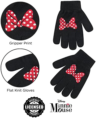 Disney Minnie Mouse Winter Hat and Mittens Set for Ages 2-7
