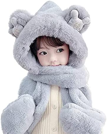 3-in-1 Kids Winter Scarf with Earflaps Perfect for Skiing Hiking