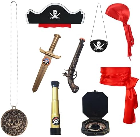 Pirate Accessories Set Role-Playing Captain Halloween Kids Adults