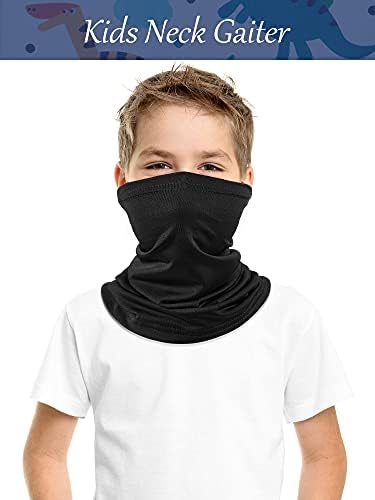 SATINIOR 4 Pack Kids Neck Gaiter UV Protection Face Cover Scarf