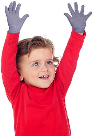 EBOOT Kids Full Fingers Knitted Gloves Winter Warm Mitten